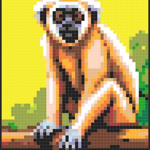 Utskrivbara målarbilder med DJUNGELDJUR, målarbilder med pixelkonst, mysterium och mosaik, målarbok för barn, tonåringar och vuxna, direktnedladdning bild 10