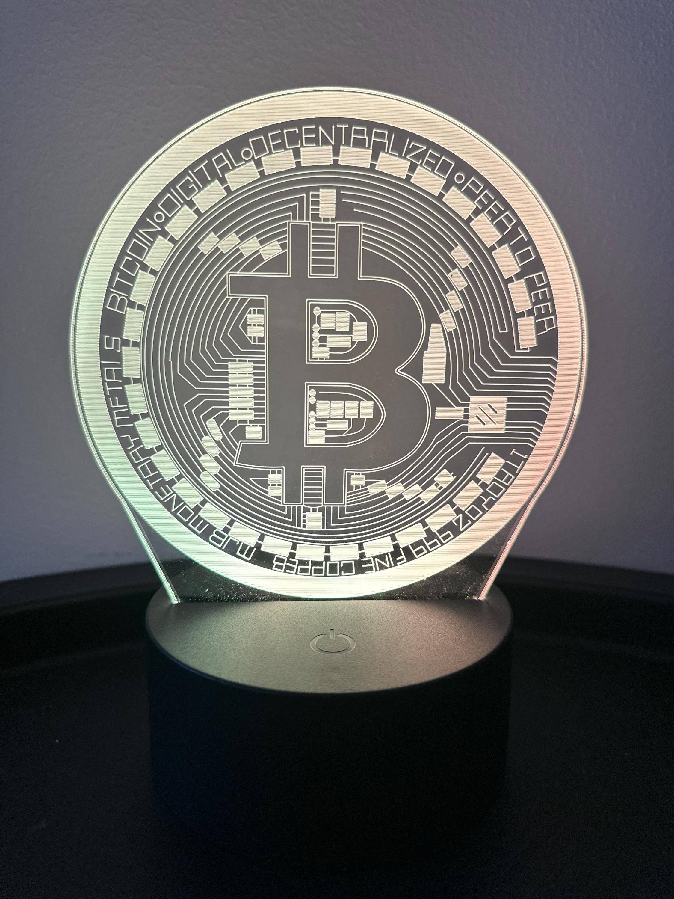 Bitcoin BTC Cryptocurrency Coin Ticker Symbol 3D LED Night Neon Sign Lamp  for Room Gift 7 Color or 16 Color (with Remote) USB / Batteries - Etsy