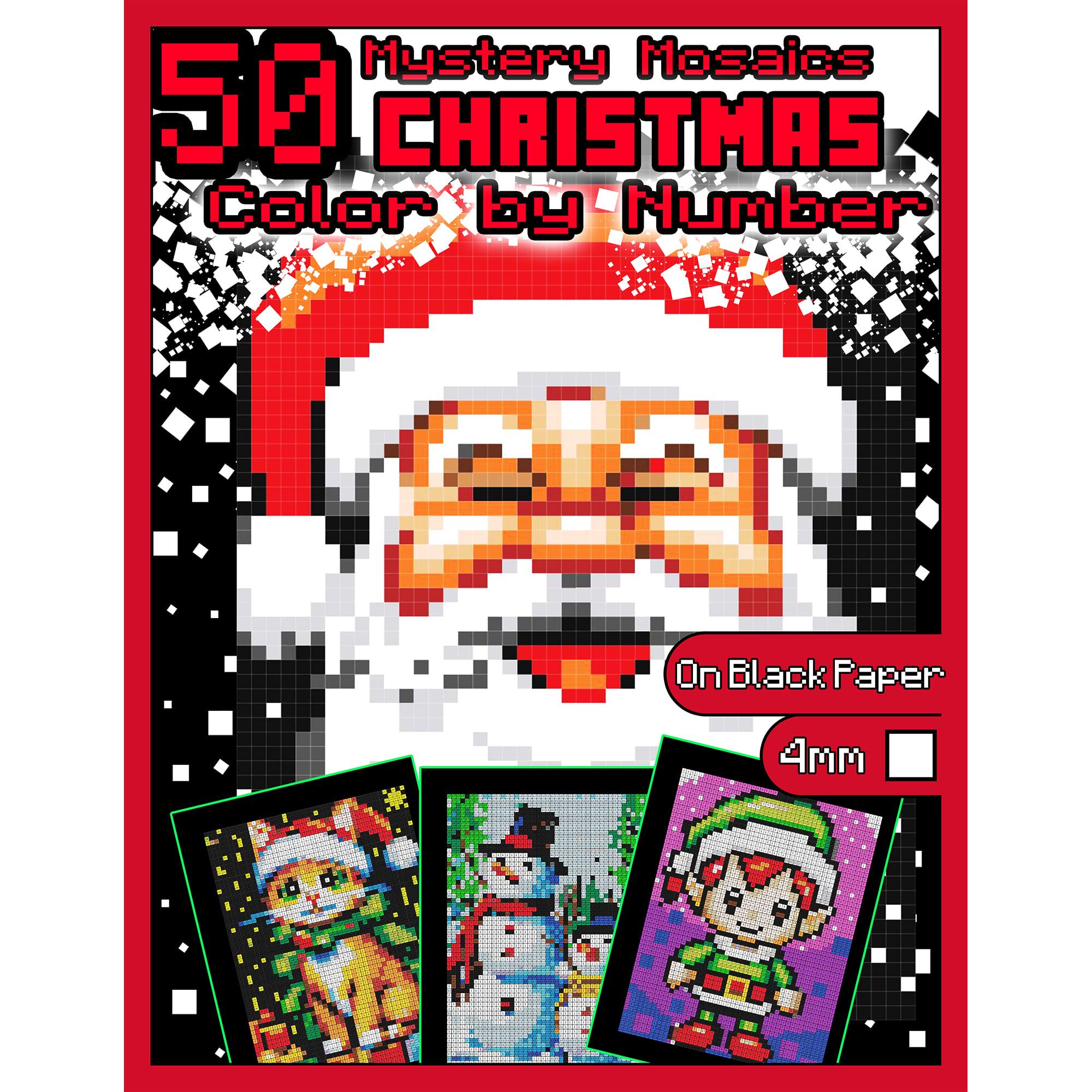 christmas-printable-color-by-number-coloring-pages-pixel-art-mosaic-instant-download-coloring-book-for-kids-teens-adults-etsy