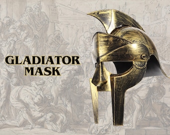 Casco Romano De Metal Para Adulto - Máscara Facial Móvil - Espartano Y Gladiador Para Fiestas Y Cosplay