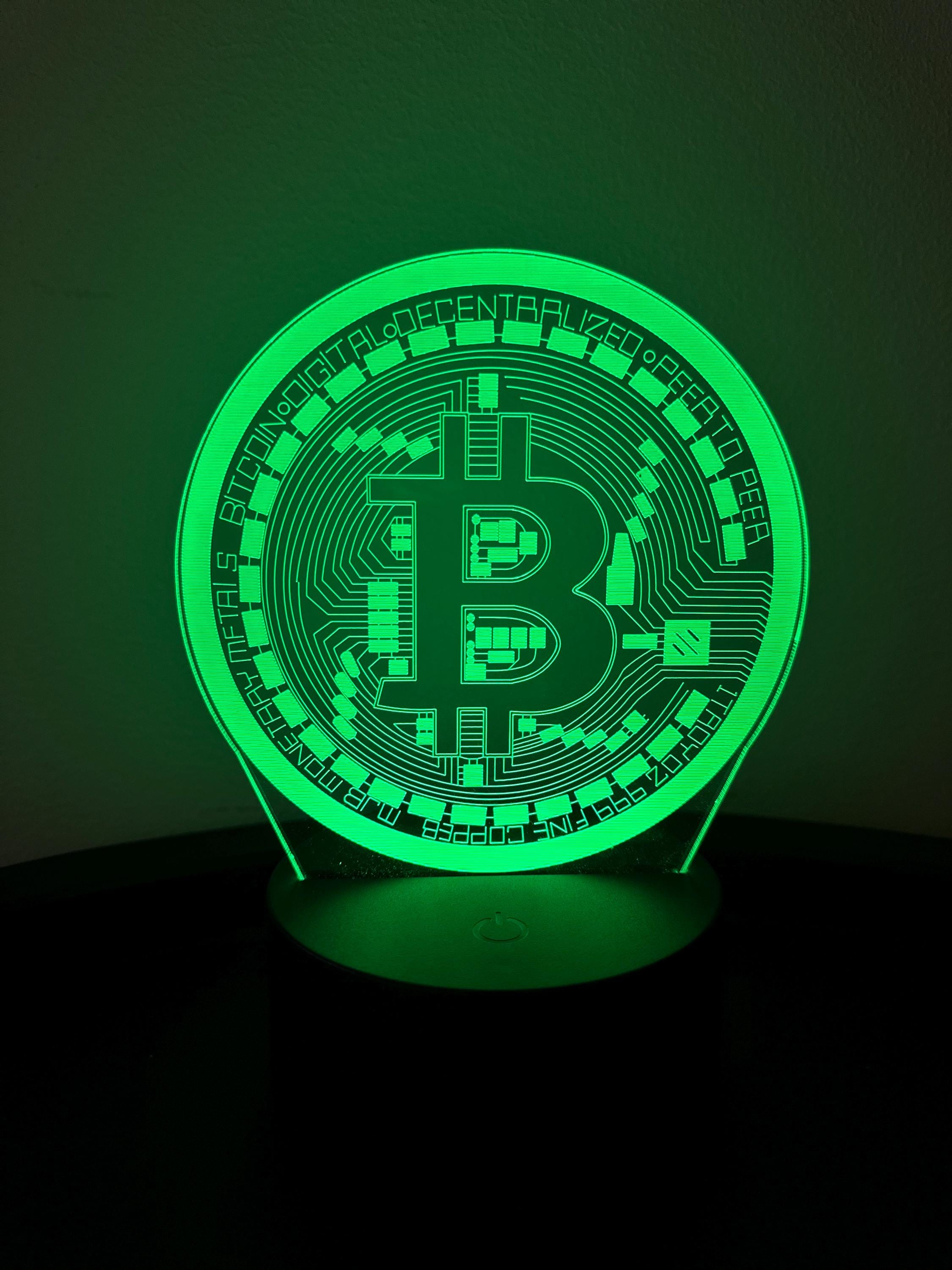 Bitcoin BTC Cryptocurrency Coin Ticker Symbol 3D LED Night Neon Sign Lamp  for Room Gift 7 Color or 16 Color (with Remote) USB / Batteries - Etsy