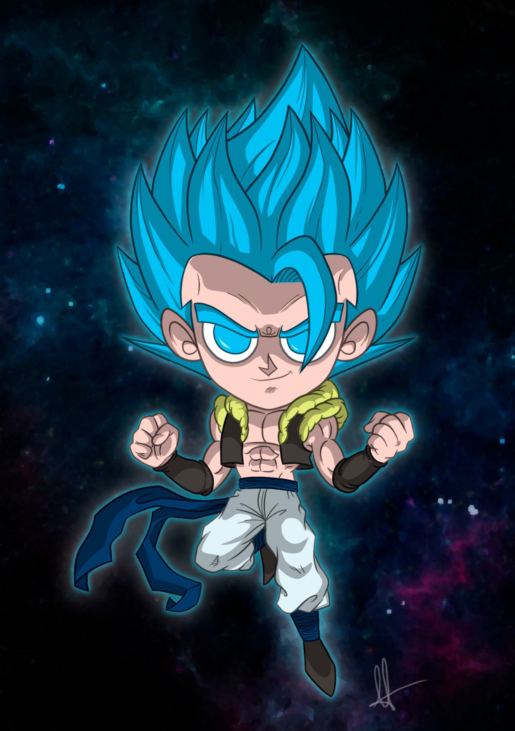 Wall Art Print, Super Saiyan Blue New Style