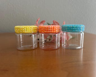 Juego de 3 mini contenedores de viaje para baño y hogar con brillo