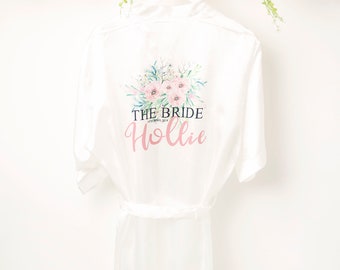Personalised wedding robe,personalized robe,bridal party robe,bride,bridesmaid,maid of honour,wedding dressing gown,Any colour scheme,size