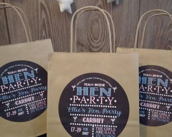 Personalised Hen party favour bags,bachelorette party favour bags,bride tribe hen night bags,hen night party bags 12 colors