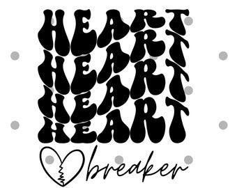 Herzbrecher SVG PNG- Valentine svg- Valentinstag Shirt- Liebe svg- retro Valentine- Junge Valentinstag svg- cricut- Silhouette- Valentinstag svg