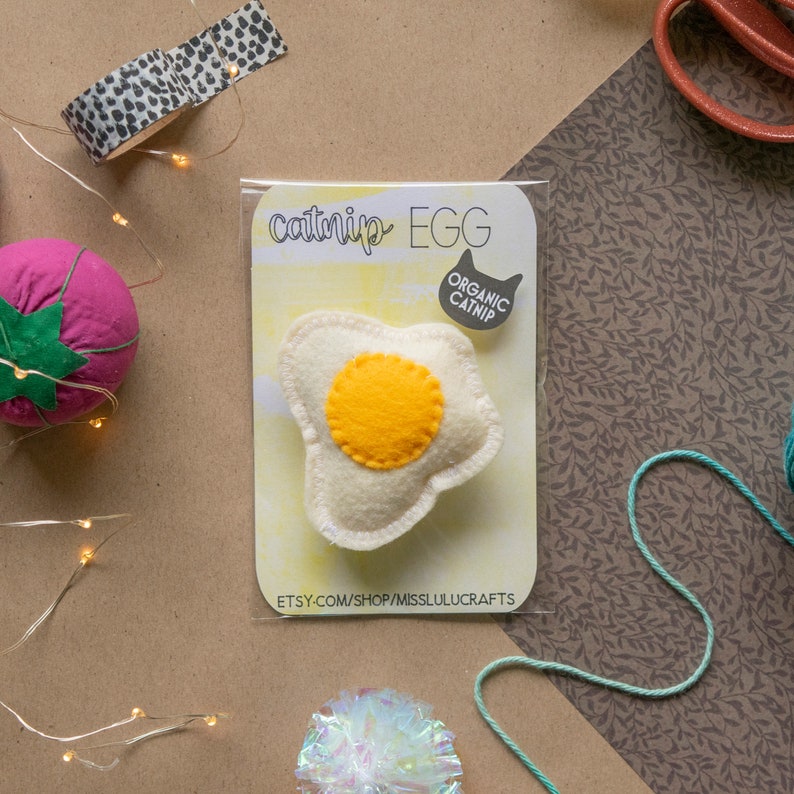Cat Toys Catnip Fried Egg Fried Egg Organic Catnip Toys Etsy