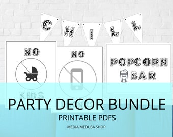 Printable party decorations | Etsy