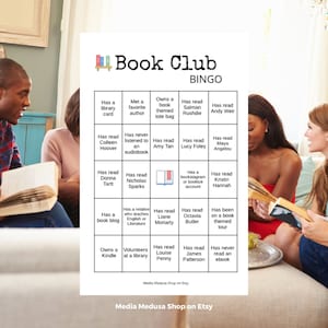 Book Club Bingo Printable Cards Game Group (8)