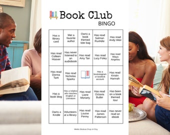 Book Club Bingo Printable Cards Game Group (8)