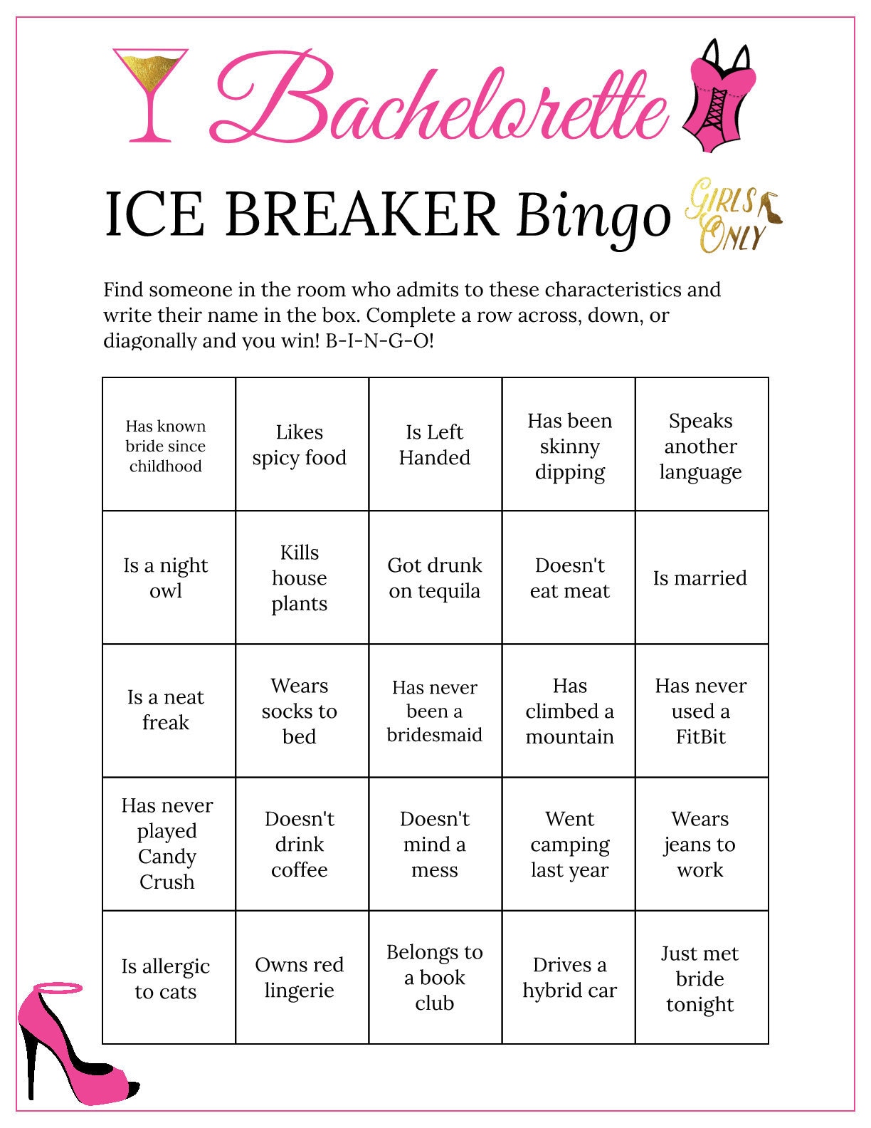 Printable Ice Breaker Bingo Ubicaciondepersonas cdmx gob mx