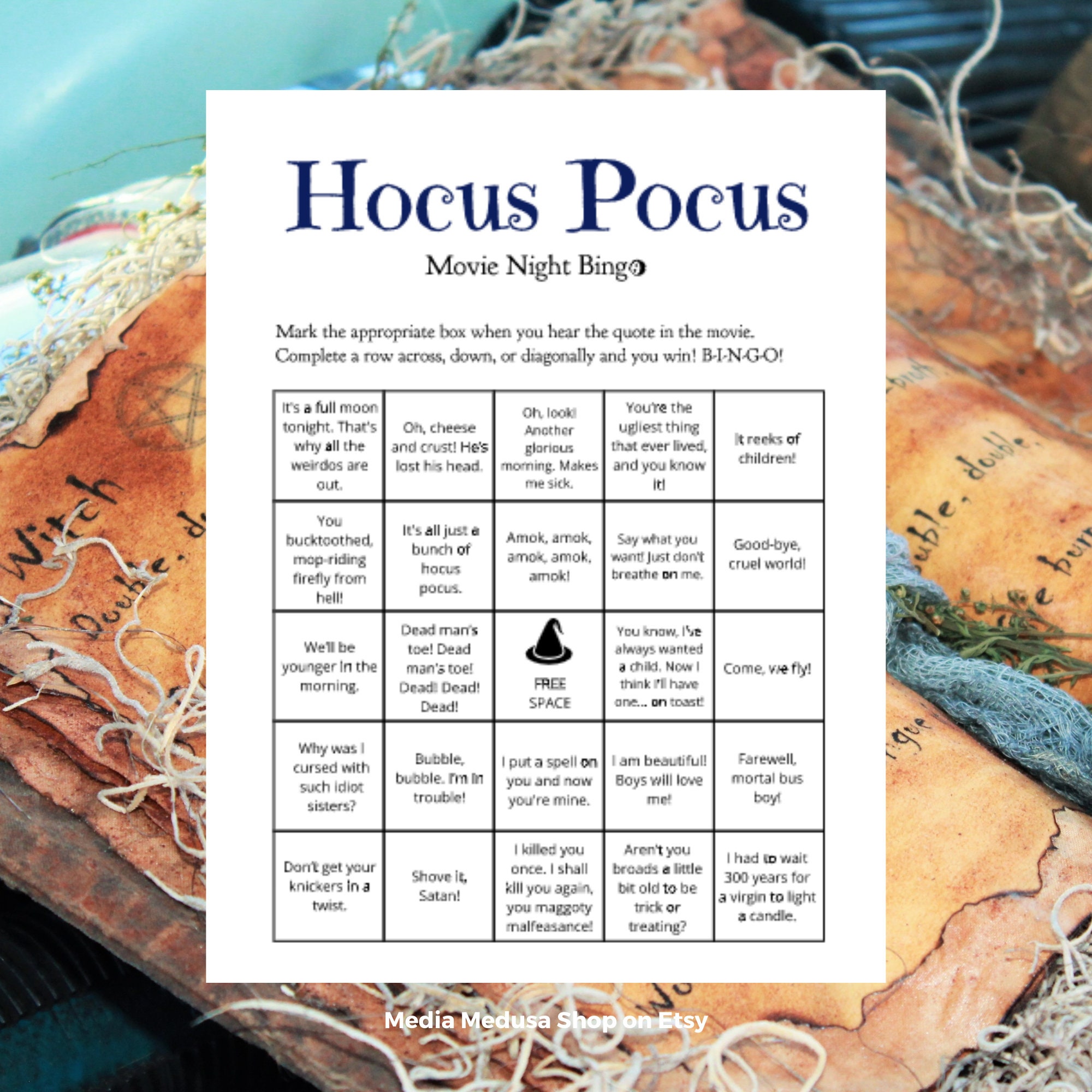 Hocus Pocus Bingo Printable Hocus Pocus Bingo Printable