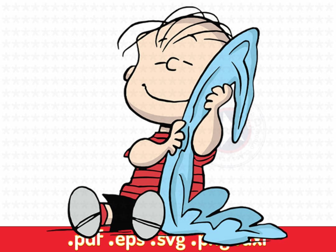 Linus and His Blanket Svg, Snoopy Svg, Peanuts SVG, Dxf, Eps, Pdf, Png