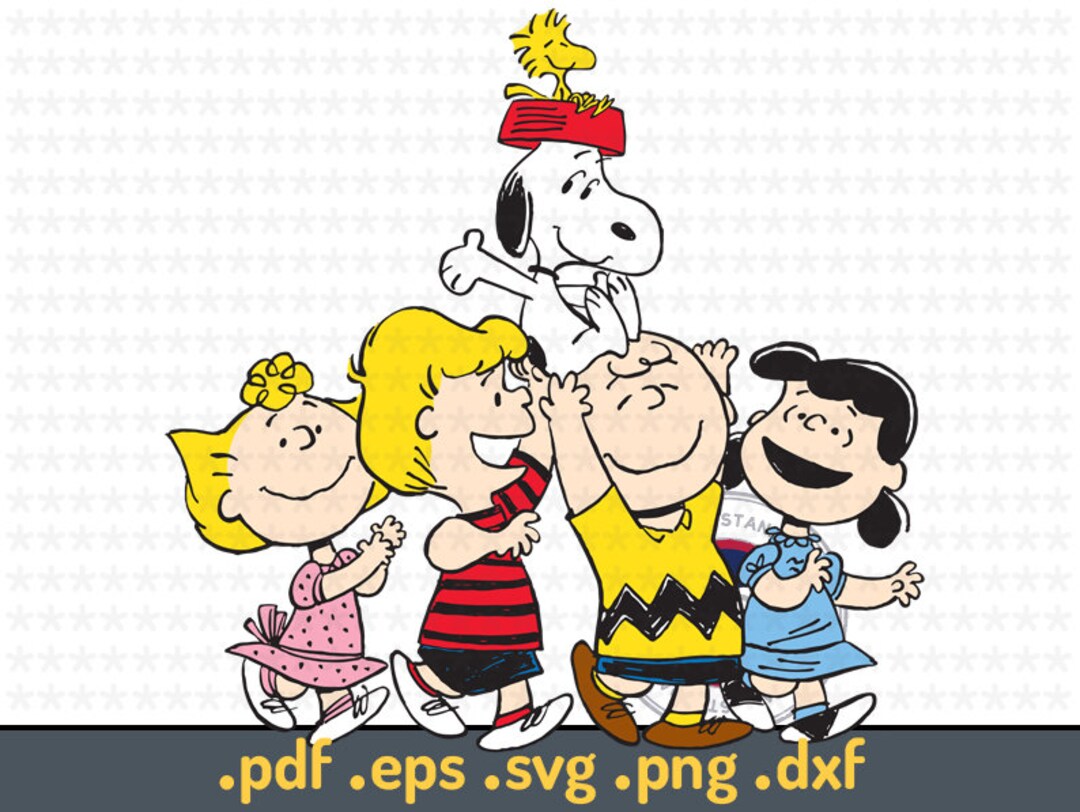 Snoopy With the Peanuts Gang Svg,snoopy Svg, Peanuts SVG, Dxf, Eps, Pdf