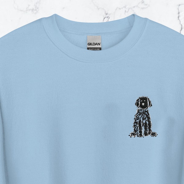 Besticktes Schwarzes Doodle Sweatshirt | Besticktes Goldendoodle Sweatshirt, Schwarzes Labradoodle, Schwarzes Goldendoodle Shirt Geschenkidee