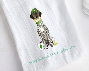 Golf Patron GSP Tea Towel | German Shorthaired Pointer Hand Towel, Golf Tournament Hand Towel, Golf Tea Towel