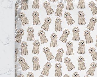Mini Doodle Satin Trim Minky Blanket | Cavapoo Baby Blanket, Cockapoo Minky Baby Blanket, Goldendoodle Baby Shower Gift