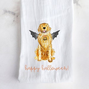 Torchon Spooky Halloween Golden Retriever