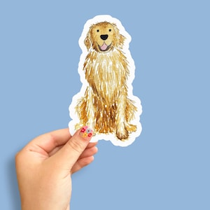 Golden Retriever Kiss Cut Stickers - 6&quot;