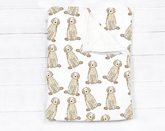 Minky Doodle Baby Blanket | Goldendoodle Baby Blanket, Labradoodle Baby Gift, Bernadoodle Minky Blanket