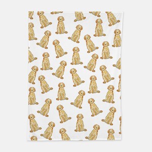 Doodle Baby Swaddle Blanket | Black Goldendoodle Baby Blanket, Cream Doodle Newborn Swaddle, Jersey Swaddle, Bernadoodle Baby Gift image 11