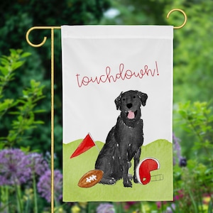 Sportliche Football Lab Garden Flagge | Herbst-Fußball-Hof-Flagge, Fußball-Heckklappen-Dekor, schwarzes Labrador, Schokoladenlabor, rotes Labrador, weißes Labrador, gelbes Labrador