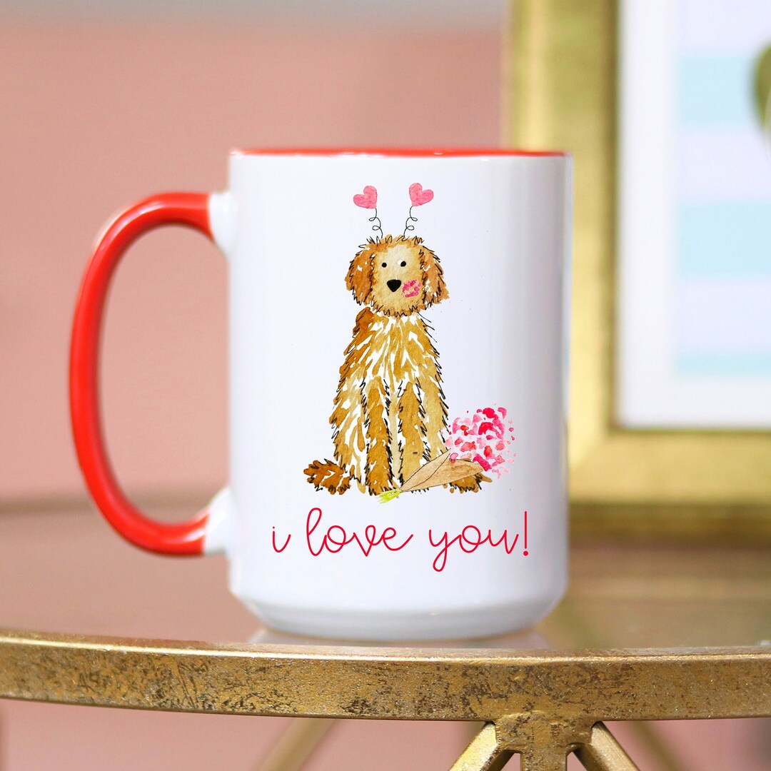 Lovey Dovey Doodle Mug Goldendoodle Mug Labradoodle Mug Bernadoodle Mug Valentines Day Mug Etsy
