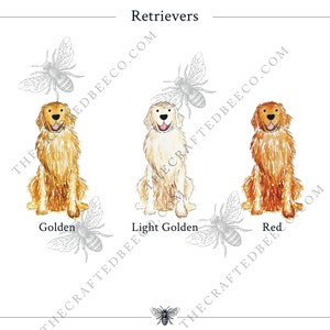 Personalized Watercolor Hydrangea & Golden Retriever Crest | Monogram Crest, Wedding Crest, Pet Custom Crest, Wedding Invitation Stationary image 3