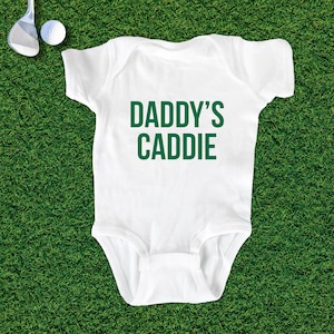 Daddy&#39;s Caddie Baby One Piece | Caddie Baby Outfit, Golf Baby Shirt, Golf Pregnancy Announcement, Golfing Caddie Outfit