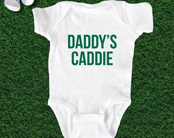 Papas Caddy Baby Einteiler | Caddy Baby Outfit, Golf Baby Shirt, Golf Schwangerschaftansage, Golfen Caddy Outfit