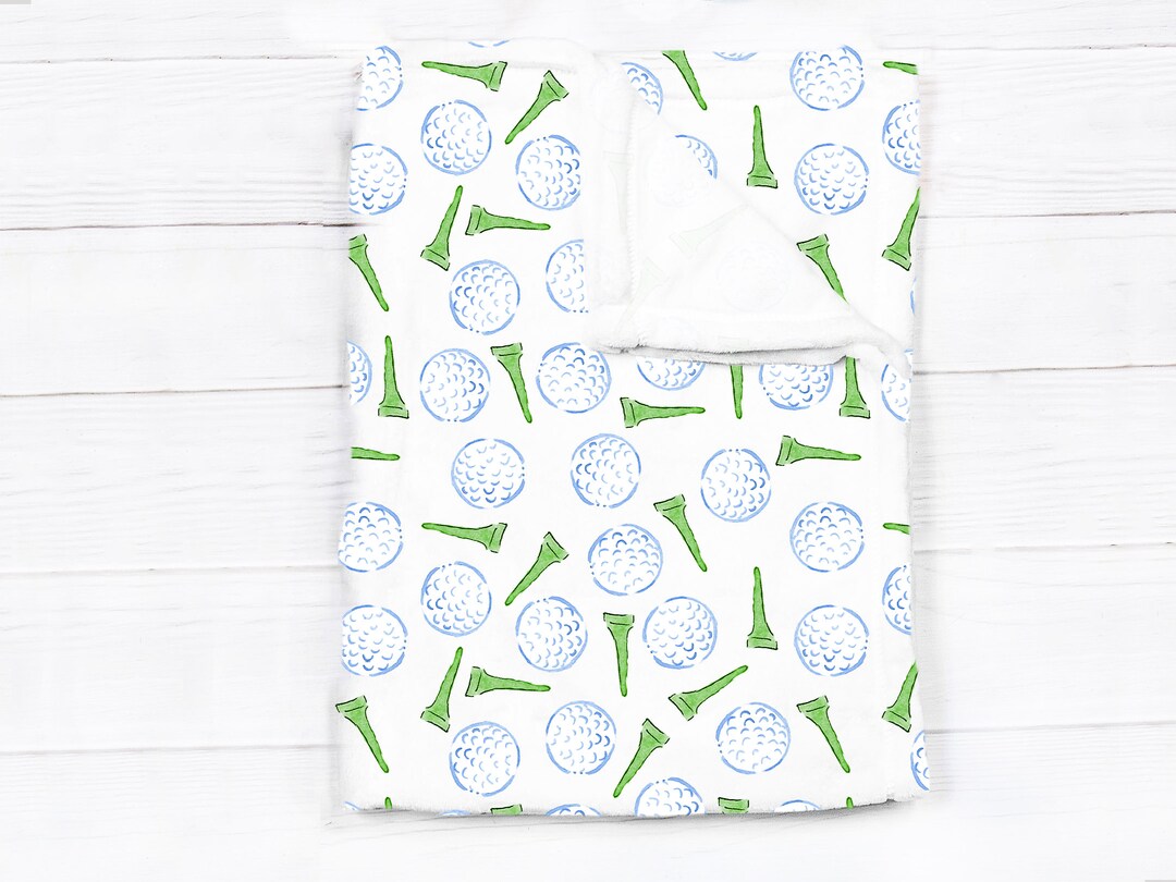 Golf Tee Pattern Minky Baby Blanket | Golf Baby Blanket Gift, Golfing ...
