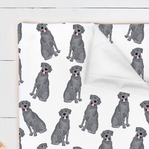 Akvarell labrador jersey-filt | Labrador babyfilt, choklad labrador babyfilt, gul labrador-filt, vit labrador babypresent Silver