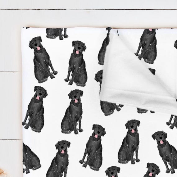 Watercolor Lab Jersey Swaddle Blanket | Labrador Baby Blanket, Chocolate Lab Baby Blanket, Yellow Lab Swaddle, White Lab Baby Gift