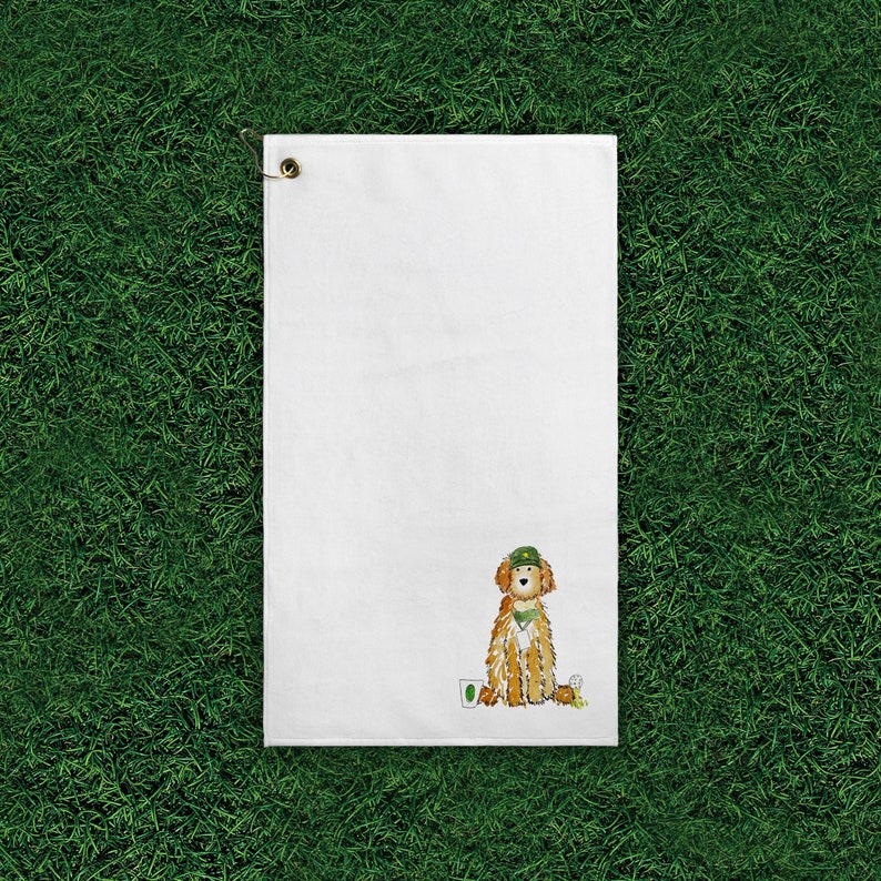 goldendoodle golf tournament golf towel