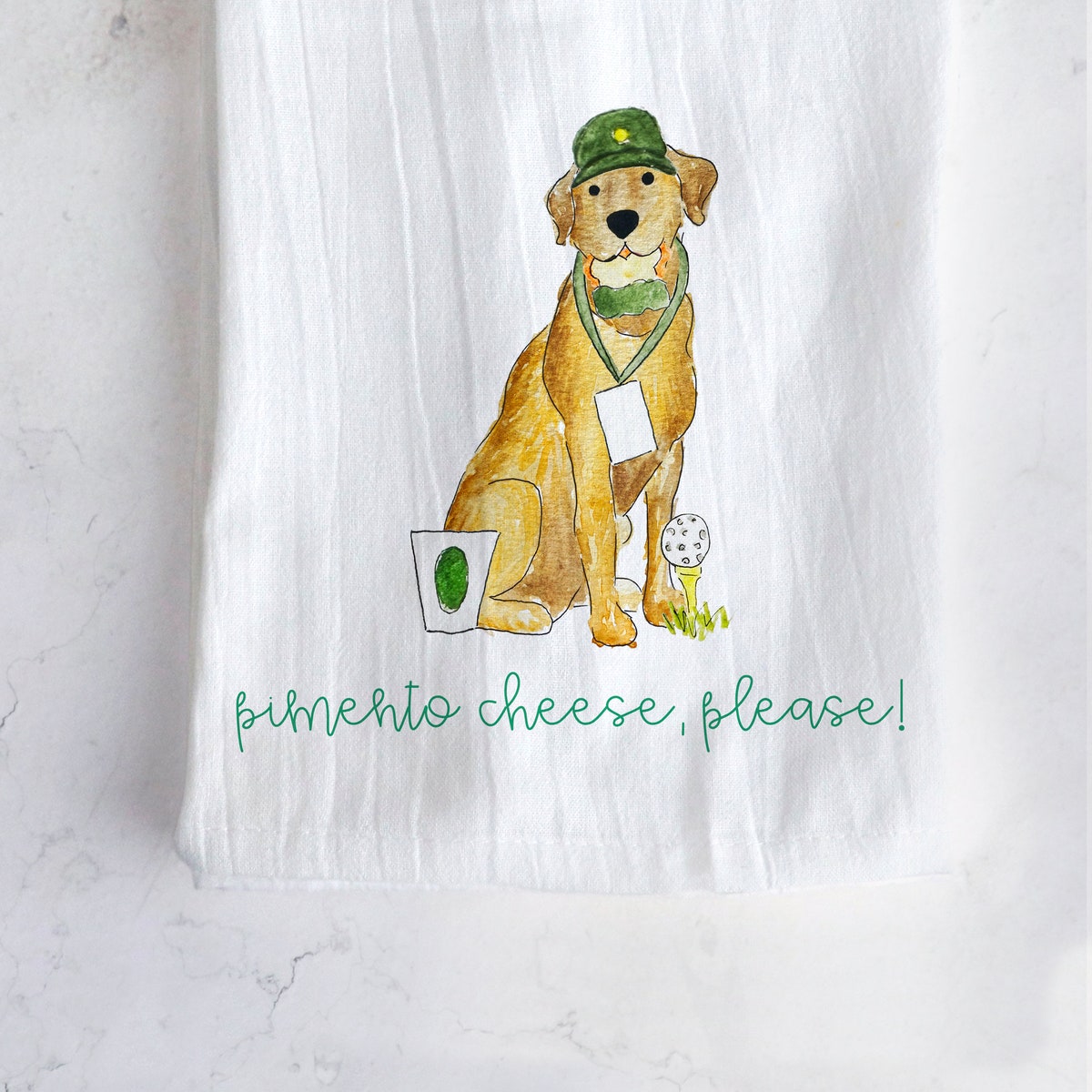 Golf Patron Lab Tea Towel Black Lab Tea Towel, Yellow Lab Golfing Hand Towel - Etsy