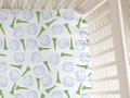 Golf Tee Pattern Crib Sheet | Golf Crib Sheet, Golf Ball Pattern, Golfing Baby Nursery Decor