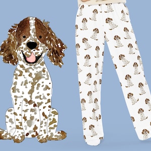 Brown Parti Spaniel Pajama Pants | Spaniel Dog Pajamas, Springer Spaniel, Parti Spaniels