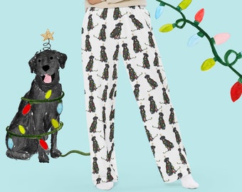 Festive Christmas Black Lab Pajama Pants Black Labrador Retriever Christmas Pajamas Black Lab Pajamas Black Lab Christmas Pajamas Etsy