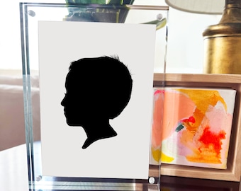 Personalized Silhouette Print | Custom Silhouette Portrait, Silhouette Drawing From Photo, Custom Faceless Portrait, Faceless Portrait Print