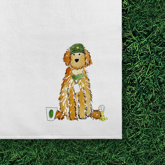 Golf Patron Doodle Golf Towel | Golf Master Goldendoodle Golf Towel, Labradoodle Golf Towel, Mens Golf Gift, Personalized Golf Towel
