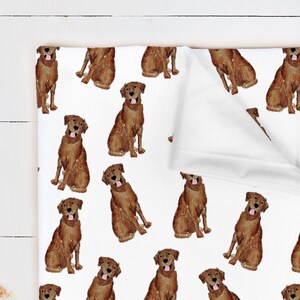 Akvarell labrador jersey-filt | Labrador babyfilt, choklad labrador babyfilt, gul labrador-filt, vit labrador babypresent Chocolate