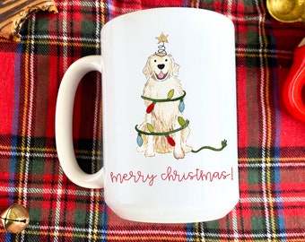 Golden Retriever Christmas Mug