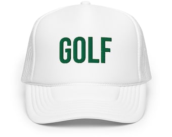 Sombrero de camionero de espuma de golf bordado / gorra de camionero de golf, sombrero de camionero bordado