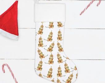 Festive Christmas Golden Retriever Stocking | Christmas Golden Retriever Pet Stockings, Christmas Stockings for Dogs