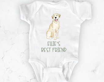 Personalized Lab Baby One Piece | Black Lab Baby Clothes, Labrador Baby Gift, Black Lab Baby Shower Gift, Chocolate Lab Baby, Yellow Lab