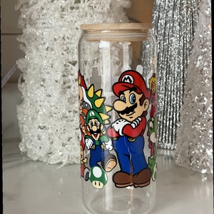 Mario 20 oz glass can cup