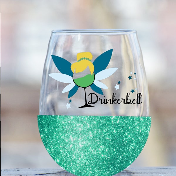Tinkerbell-Drinkerbell Wine Glass