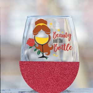 Cadeau verre à vin La Belle et la Bête Belle