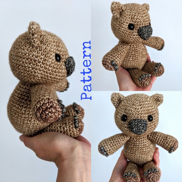 Wombat Häkelanleitung - Amigurumi - Wonda der Wombat - Australian Animal English Belle and Grace HMC