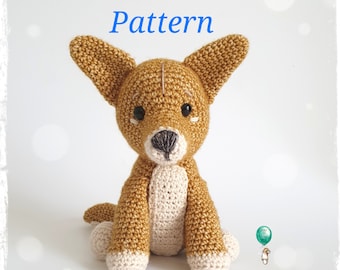 Kane the Dingo - Crochet pattern - Amigurumi - Australia English Belle and Grace HMC